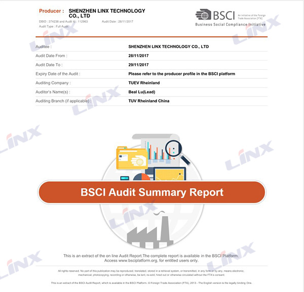 BSCI Audit Summary Report1